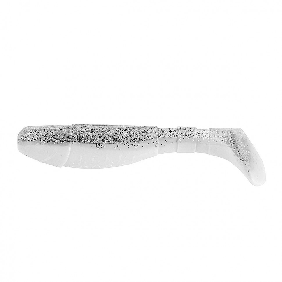 Виброхвост Helios Chubby 3,55"/9 см, цвет White & Sparkles 5 шт HS-4-002 , 